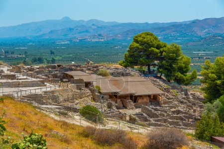 Minoan Palace of Phaistos at Greek island Crete.