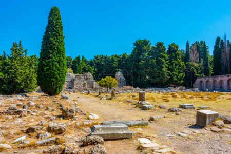 Foto de Asklepieion ruinas antiguas en la isla griega de Kos. - Imagen libre de derechos