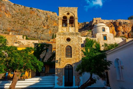 Photo for Elkomenos Christos church in Greek town Monemvasia. - Royalty Free Image