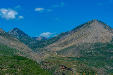 Paysage des montagnes Taygetos en Grèce.