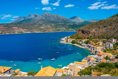 Photo for Panorama view of Limeni village at Peloponnese, Greece. - Royalty Free Image