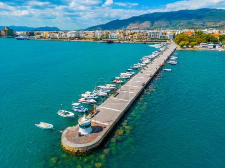 Photo for Panorama view of the port of Kalamata, Greece. - Royalty Free Image
