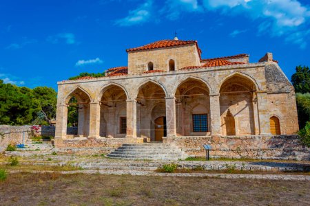 Foto de Metamorfosis Iglesia de Sotiros en el castillo de Pilos en Grecia. - Imagen libre de derechos