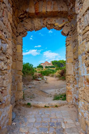 Téléchargez les photos : Vue du château de Pylos en Grèce. - en image libre de droit