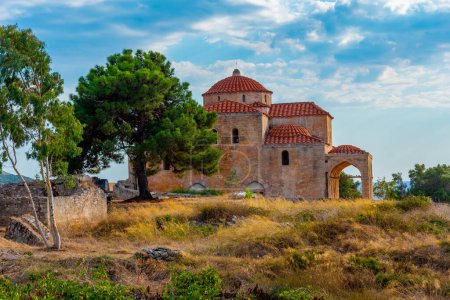 Photo for Metamorphosis Sotiros church at Pilos castle in Greece. - Royalty Free Image