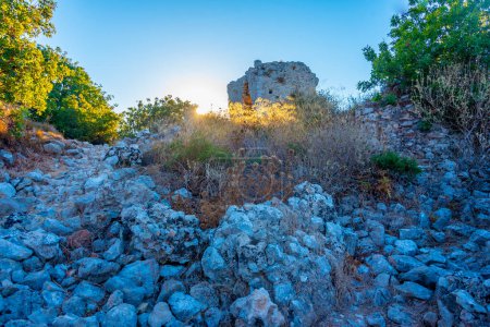 Photo for Ruins of old Navarino fortress at Peloponnese island in Greece. - Royalty Free Image