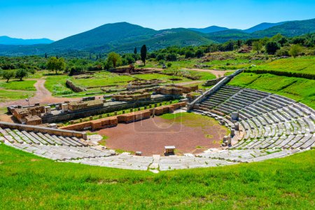 Photo for The ancient Theater of Archaeological Site of Ancient Messini in Greece. - Royalty Free Image