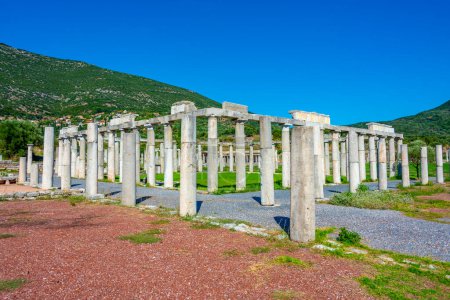 Téléchargez les photos : Palaistra du site archéologique de Messini antique en Grèce. - en image libre de droit