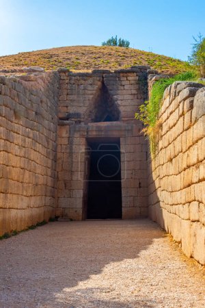Photo for Vaulted Tomb of Agamemnon at Archaeological site of Mycenae in Greece. - Royalty Free Image