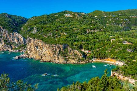 Photo for Cliffs near palaiokastritsa at Greek island Corfu. - Royalty Free Image