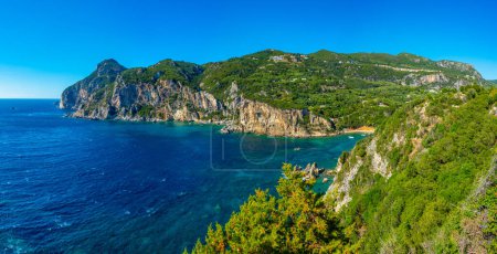 Photo for Cliffs near palaiokastritsa at Greek island Corfu. - Royalty Free Image