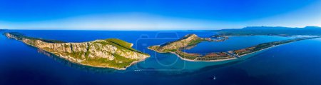 Photo for Aerial view of Limni Divari lagoon in Greece. - Royalty Free Image