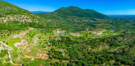 Photo for Panorama view of Archaeological Site of Ancient Messini in Greece. - Royalty Free Image
