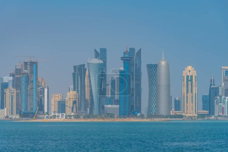 Photo for Skyline of Doha - the capital of Qatar. - Royalty Free Image
