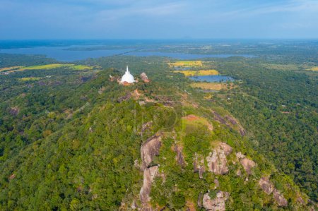Photo for Aerial view of Mihintale buddhist site in Sri Lanka. - Royalty Free Image