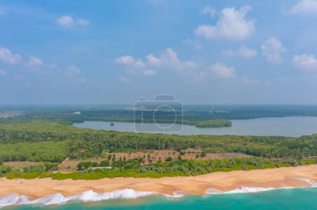 Photo for Aerial view of Marakolliya beach at Sri Lanka. - Royalty Free Image