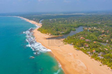 Photo for Aerial view of Marakolliya beach at Sri Lanka. - Royalty Free Image