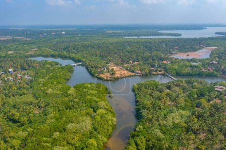 Photo for Aerial view of Rekawa lagoon at Sri Lanka. - Royalty Free Image