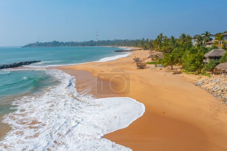 Photo for Aerial view of Medaketyia beach at Sri Lanka. - Royalty Free Image
