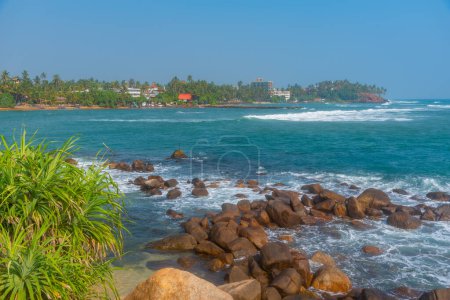 Photo for Mirissa beach viewed from the Parrot rock at Sri Lanka. - Royalty Free Image