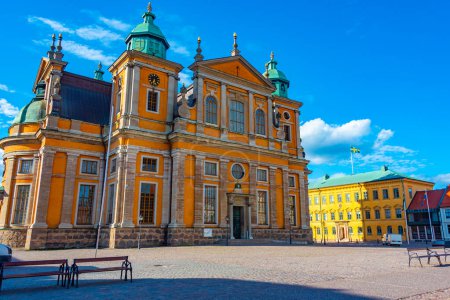 Vue de la cathédrale de Kalmar en Suède.