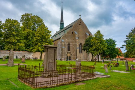Photo for Convent of Saint Brigitta in Vadstena during a cloudy day, Sweden. - Royalty Free Image