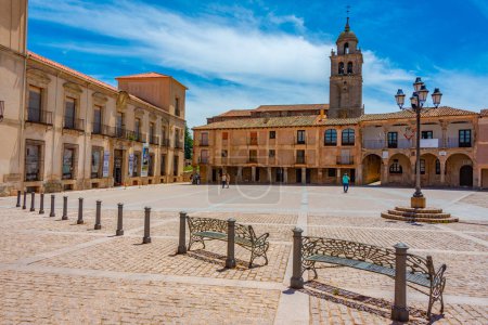 Photo for Medinaceli, Spain, June 6, 2022: Plaza Mayor in Spanish town Medinaceli. - Royalty Free Image