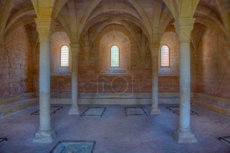 Foto de Santes Creus, España, 29 de mayo de 2022: Interior del Monasterio de Santes Creus en España. - Imagen libre de derechos