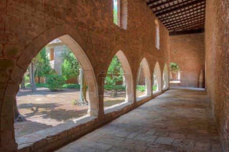 Photo for Santes Creus, Spain, May 29, 2022: Interior of Monastery of Santes Creus in Spain. - Royalty Free Image