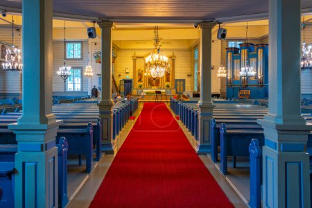 Photo for Lappeenranta, Finland, July 26, 2022: Interior of St. Mary's Church of Lappee in Lappeenranta, Finland. - Royalty Free Image