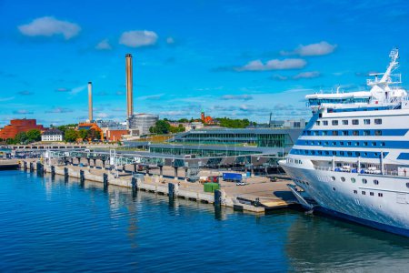 Photo for Stockholm, Sweden, August 2, 2022: Ferry terminal Vartahamnen in stockholm, Sweden. - Royalty Free Image