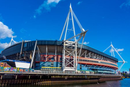 Foto de Cardiff, Gales, 16 de septiembre de 2022: Estadio del Principado en la capital galesa Cardiff. - Imagen libre de derechos