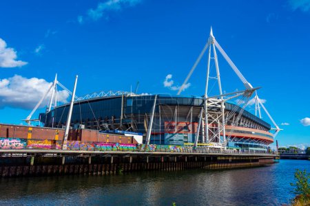 Photo for Cardiff, Wales, September 16, 2022: Principality Stadium at Welsh capital Cardiff. - Royalty Free Image