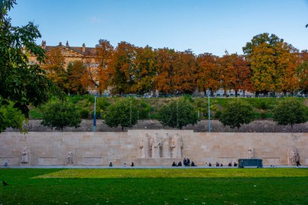 Téléchargez les photos : Genève, Suisse, 19 septembre 2022 : Mur des réformateurs dans la ville suisse Genève. - en image libre de droit