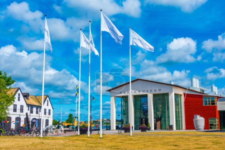 Téléchargez les photos : Karlskrona, Suède, 14 juillet 2022 : Musée maritime dans le port de Karlskrona, Suède. - en image libre de droit