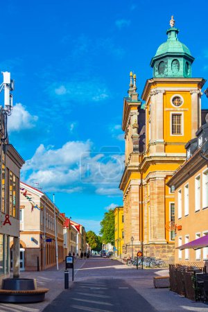 Téléchargez les photos : Kalmar, Suède, 14 juillet 2022 : Vue de la cathédrale de Kalmar en Suède.IMAGE - en image libre de droit