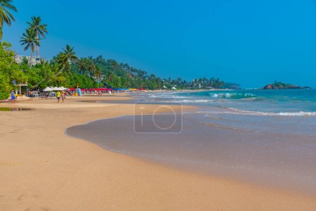 Photo for Mirissa, Sri Lanka, January 22, 2022: Mirissa beach during a sunny day at Sri Lanka. - Royalty Free Image