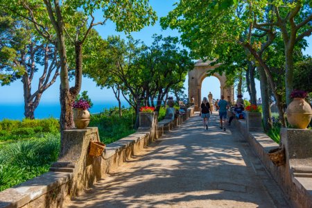 Photo for Ravello, Italy, May 21, 2022: Gardens at Villa Cimbrone in the Italian town Ravello. - Royalty Free Image