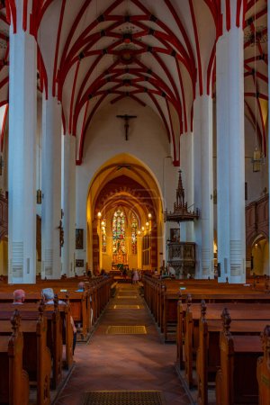 Photo for Leipzig, Germany, August 8, 2022: Interior of Saint Thomas church in German town Leipzig. - Royalty Free Image