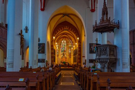 Photo for Leipzig, Germany, August 8, 2022: Interior of Saint Thomas church in German town Leipzig. - Royalty Free Image