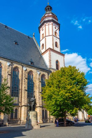 Photo for Leipzig, Germany, August 8, 2022: Saint Thomas church in German town Leipzig. - Royalty Free Image