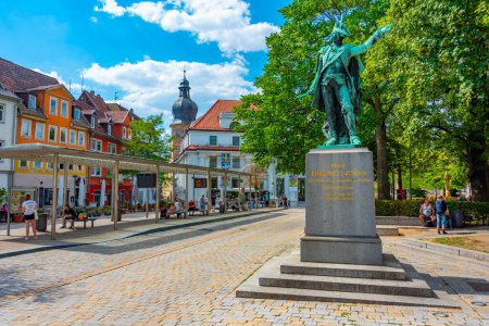 Photo for Coburg, Germany, August 10, 2022: Statue of Friedrich Josias in the old town of German town Coburg. - Royalty Free Image