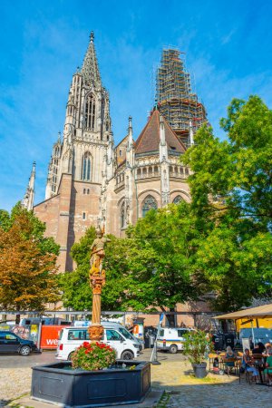 Photo for Ulm, Germany, August 17, 2022: Cathedral in German town Ulm. - Royalty Free Image
