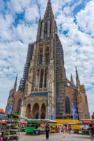 Photo for Ulm, Germany, August 17, 2022: Cathedral in German town Ulm. - Royalty Free Image
