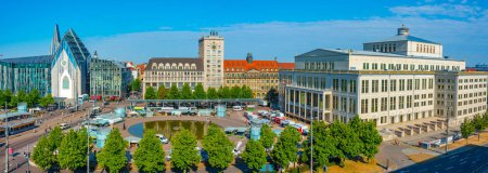 Photo for Leipzig, Germany, August 9, 2022: Aerial view of the university of Leipzig in Germany. - Royalty Free Image