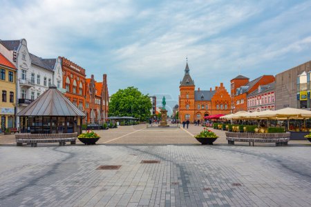 Photo for Esbjerg, Denmark, June 17, 2022: Torvet square in the center of Danish town Esbjerg. - Royalty Free Image