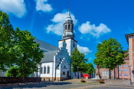 Photo for Aalborg, Denmark, June 15, 2022: Budolfi Church in Danish town Aalborg. - Royalty Free Image