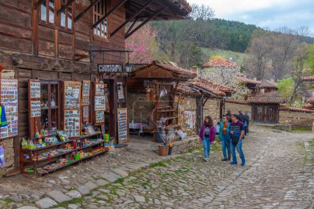 Photo for Zheravna, Bulgaria, April 23, 2022: Traditional old houses in Bulgarian village Zheravna. - Royalty Free Image
