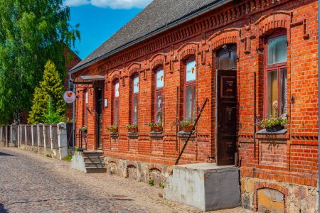 Photo for Viljandi, Estonia, July 2, 2022:  houses in the old town of Viljandi, Estonia. - Royalty Free Image