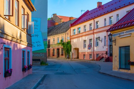 Photo for Kandava, Latvia, July 3, 2022: Old houses in Latvian village Kandava. - Royalty Free Image